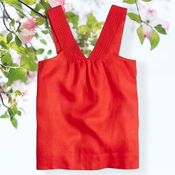 J Crew Linen Sleeveless Top with Strap Detail - Picture 1 of 5